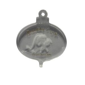 Hallmark Gold Crown 1986 Friendship is a Gift Acrylic Ornament